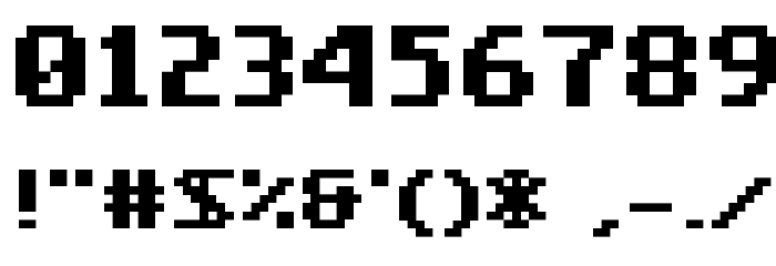 Berkelium Bitmap Font OTHER CHARS