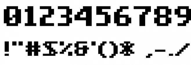 Berkelium Bitmap Шрифта ДРУГИЕ символов