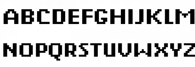 Berkelium Bitmap Schriftart Groß