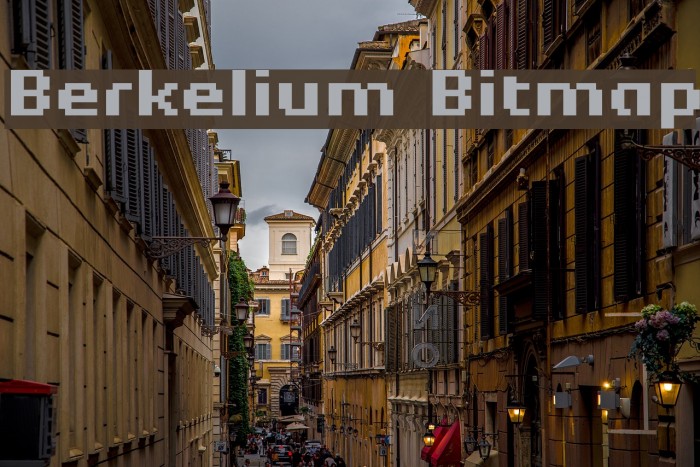 Berkelium Bitmap Font examples