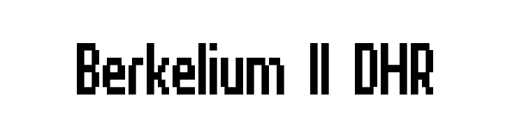 Berkelium II DHR  font caratteri gratis