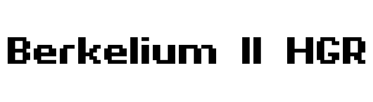 Berkelium II HGR Font