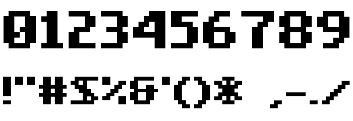 Berkelium II HGR Font OTHER CHARS