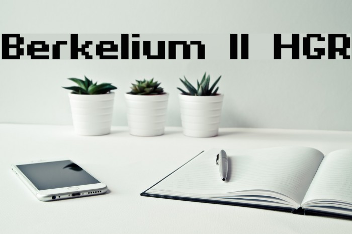 Berkelium II HGR Font examples