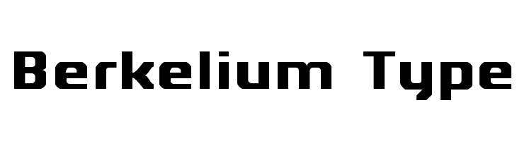 Berkelium Type  フリーフォントのダウンロード