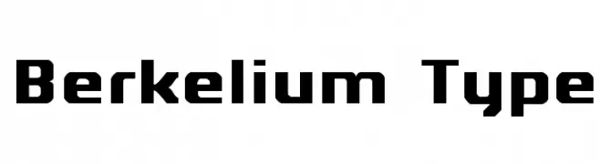 Berkelium Type  フリーフォントのダウンロード