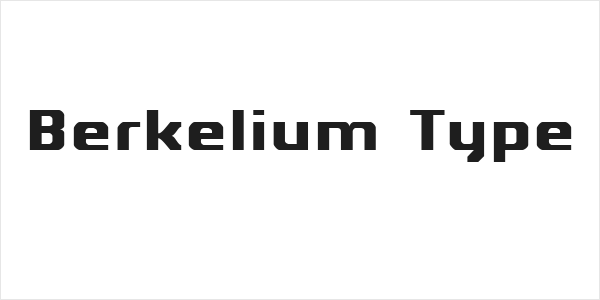Berkelium Type Logo