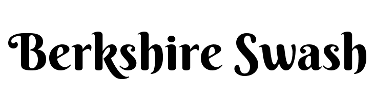 Az oldalon használható betűtípusok Berkshire-Swash