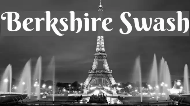 Berkshire Swash Font examples