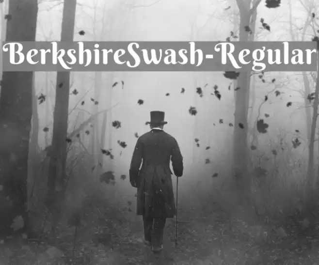 BerkshireSwash-Regular Polices examples