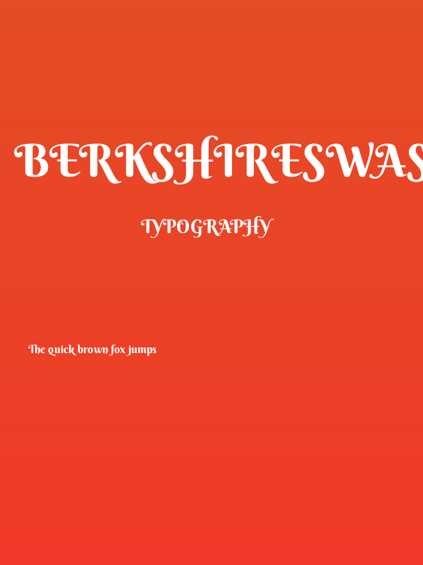 BerkshireSwash-Regular Poster