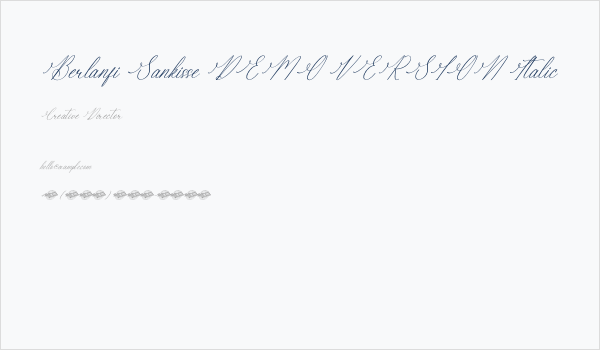 Berlanfi Sankisse DEMO VERSION Italic Business Card