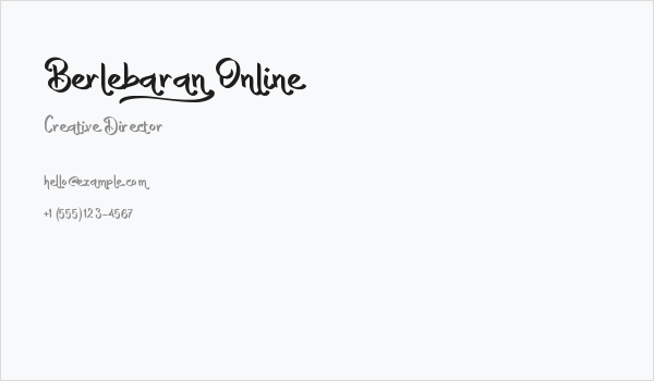 Berlebaran_Online Business Card