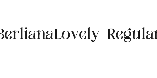 BerlianaLovely-Regular Logo