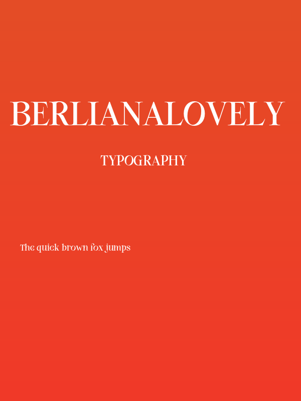 BerlianaLovely-Regular Poster