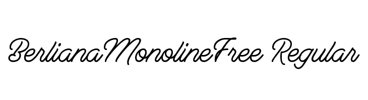 BerlianaMonolineFree-Regular  フリーフォントのダウンロード