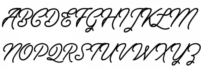 BerlianaMonolineFree-Regular 字体 大写