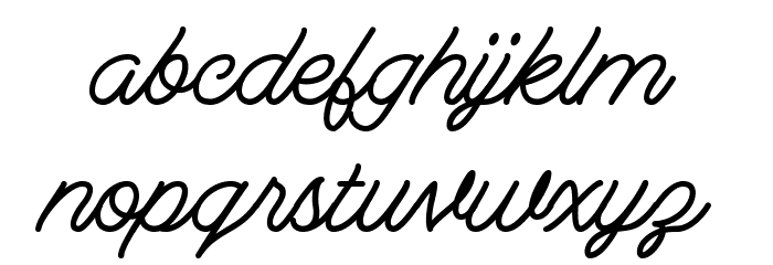 BerlianaMonolineFree-Regular Font LOWERCASE