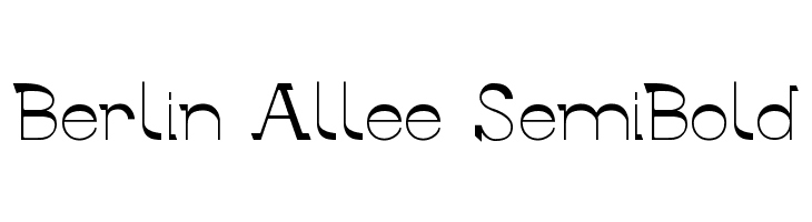 Berlin Allee SemiBold  Free Fonts Download