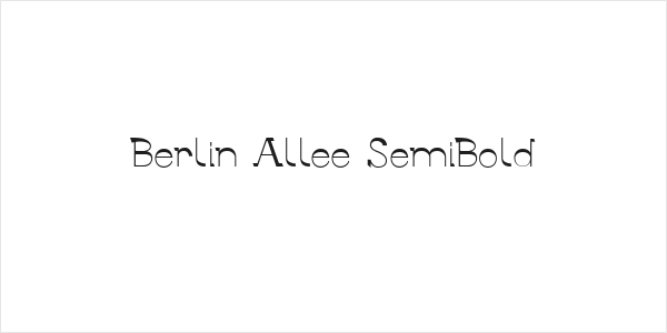 Berlin Allee SemiBold Logo