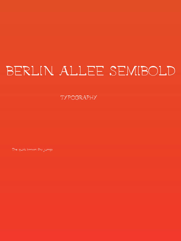 Berlin Allee SemiBold Poster