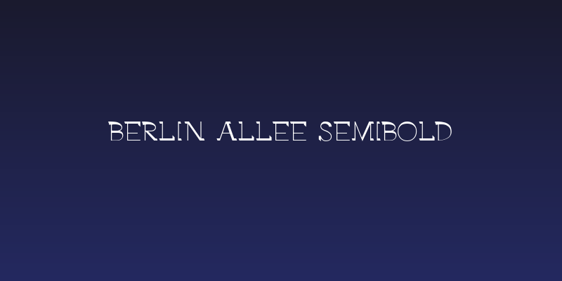 Berlin Allee SemiBold Social Header