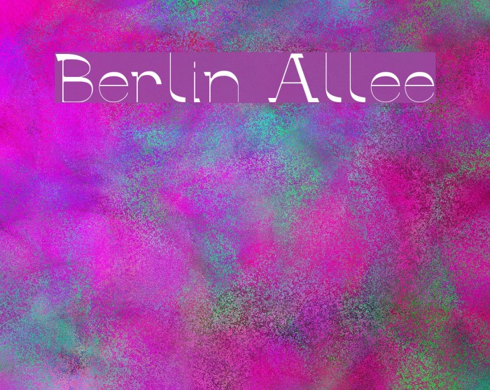 Berlin Allee Font examples