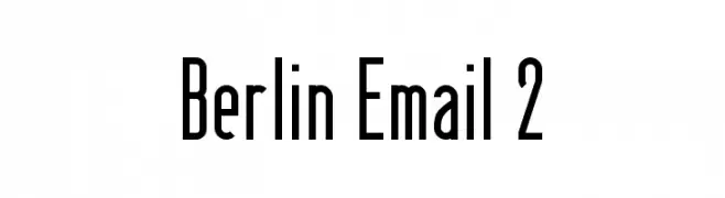 Berlin Email 2  フリーフォントのダウンロード