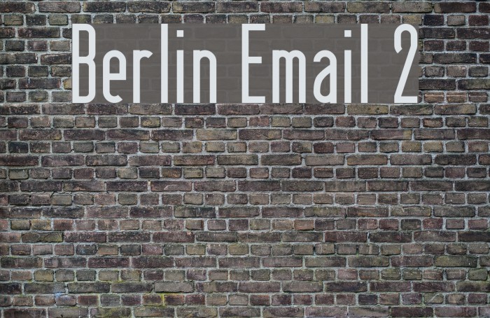 Berlin Email 2 Font examples