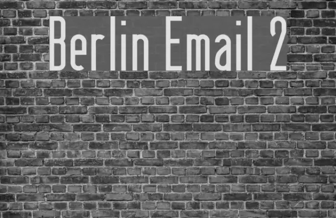 Berlin Email 2 Caratteri examples
