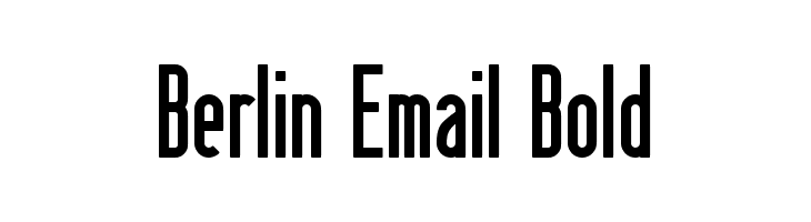 Berlin Email Bold Font
