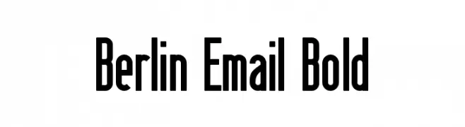Berlin Email Bold  フリーフォントのダウンロード