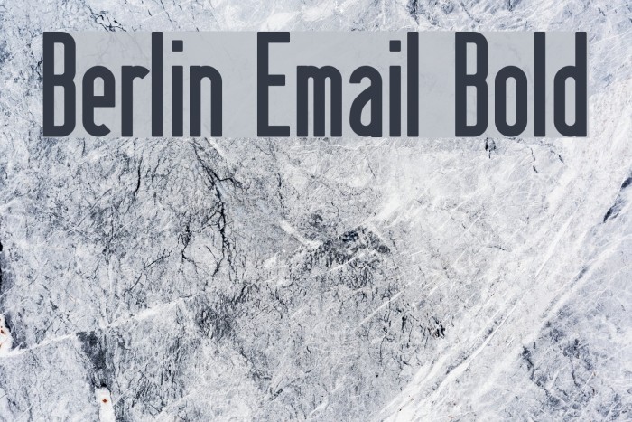 Berlin Email Bold Шрифта examples