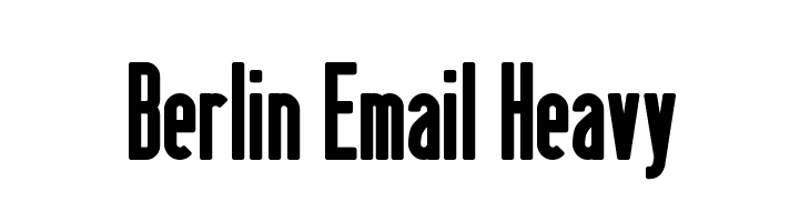 Berlin Email Heavy Font