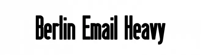 Berlin Email Heavy  Frei Schriftart Herunterladen