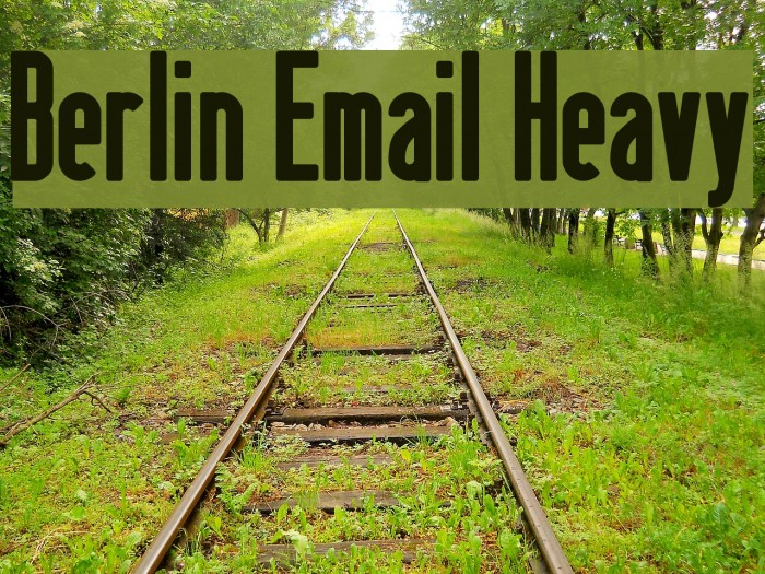 Berlin Email Heavy Font examples