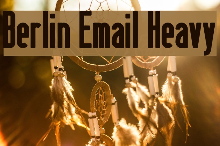 Berlin Email Heavy Font examples