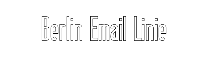 Berlin Email Linie  font caratteri gratis