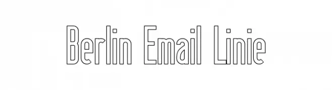 Berlin Email Linie  Frei Schriftart Herunterladen
