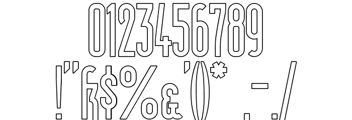Berlin Email Linie Font OTHER CHARS