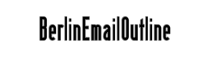 Berlin Email Outline Font