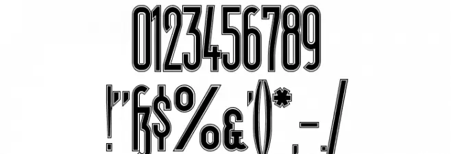 Berlin Email Outline Font OTHER CHARS