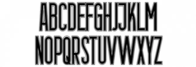 Berlin Email Outline 字体 大写