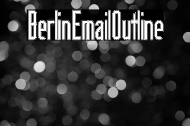 Berlin Email Outline Font examples