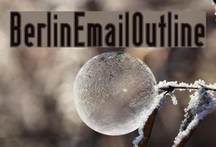 Berlin Email Outline Font examples