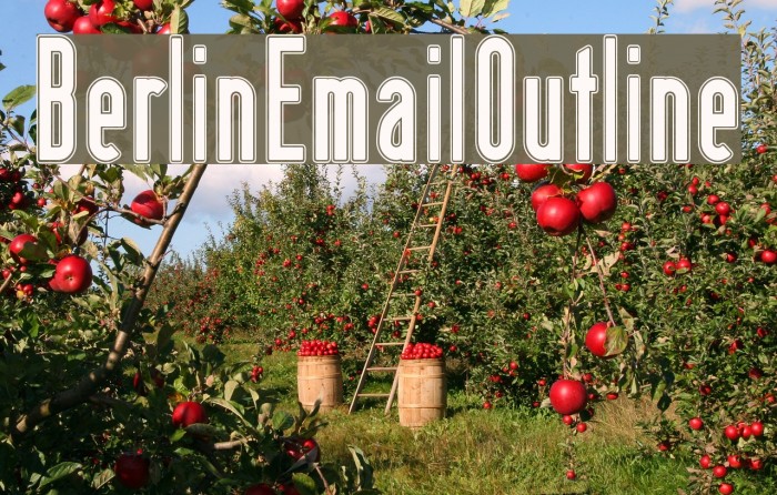 Berlin Email Outline Font examples