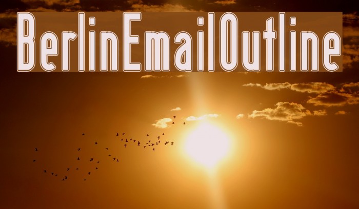 Berlin Email Outline Font examples