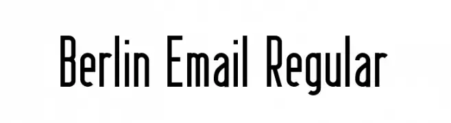 Berlin Email Regular  フリーフォントのダウンロード