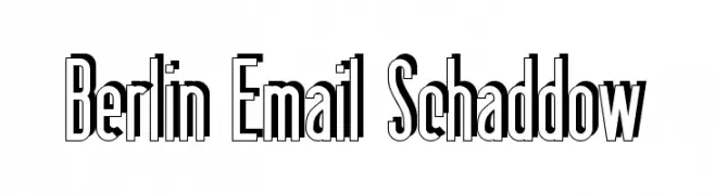 Berlin Email Schaddow  नि: शुल्क फ़ॉन्ट्स डाउनलोड