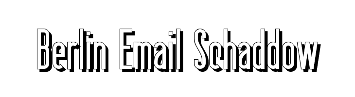 Berlin Email Schaddow  Frei Schriftart Herunterladen